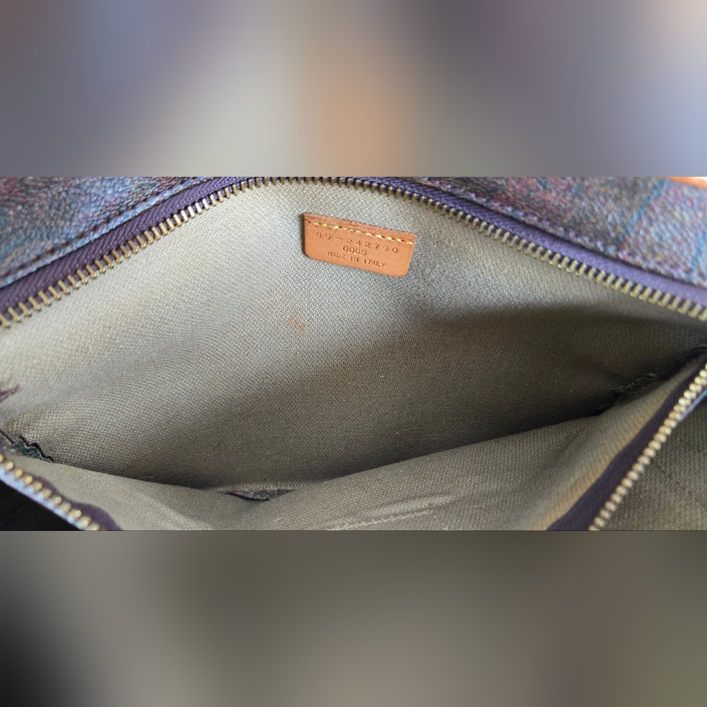 ETRO MILANO Paisley Coated Canvas Vachetta Leather Boston Travel Bag w/ COA - Picture 5 of 13